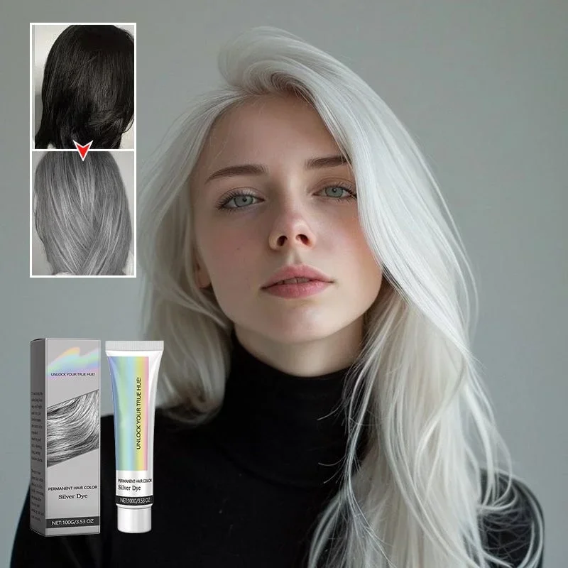 🏆#1 Bestselling🏆-2-in-1 Natural Essence Extract Silver Hair Dye