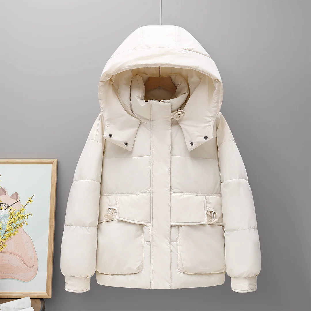 Toloer 2024 New Add Thick Big Hat Korean Version Fashion Sweet Age Loose Cotton Fashion Coat Tide-Outfit Ideas