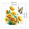 Poppy Butterfly-Partial 11CT Stamped Cross Stitch Bead Embroidery 36*36cm/14.17*14.17in tapestrymarket