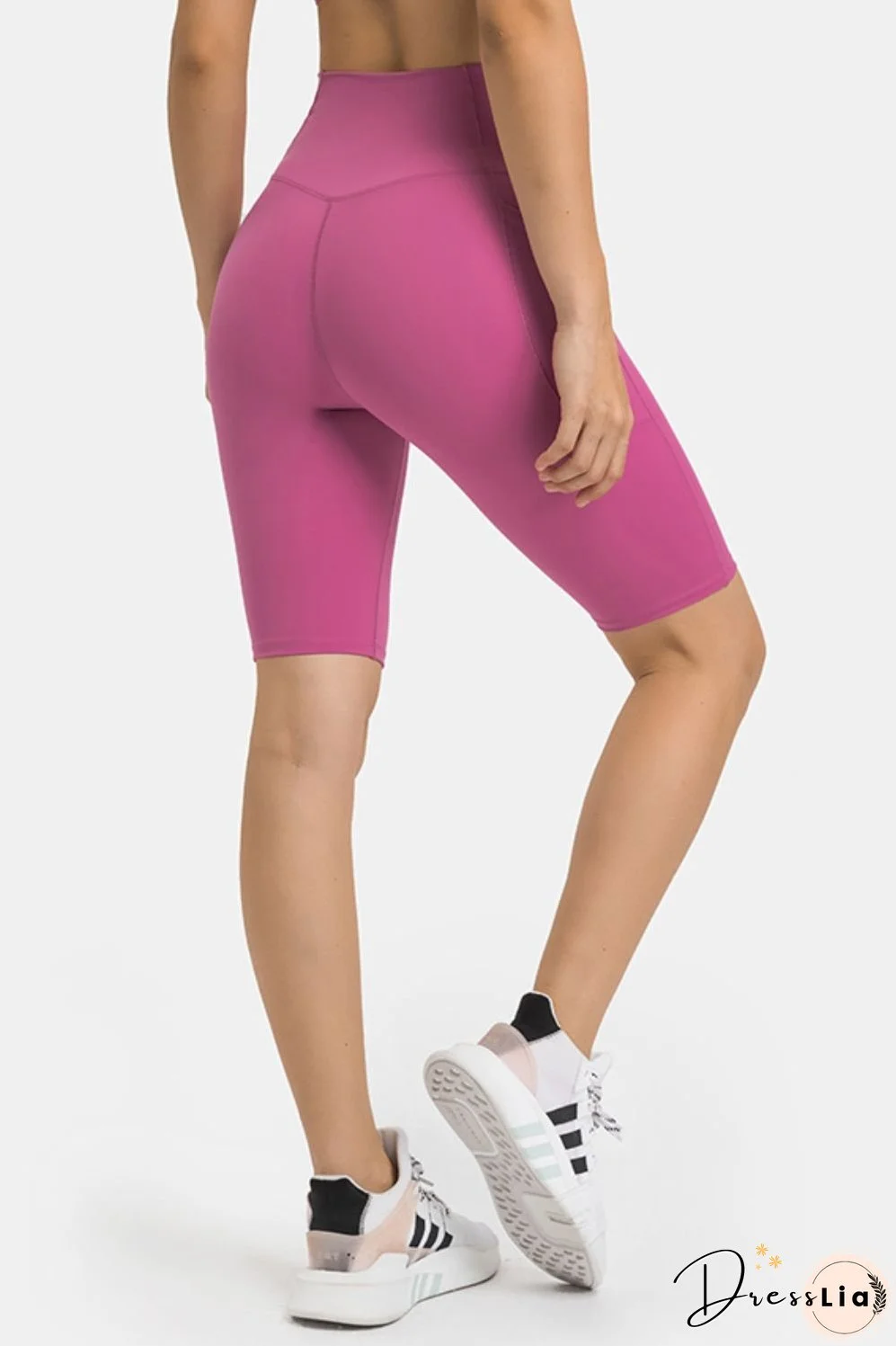 High Waist Biker Shorts with Pockets