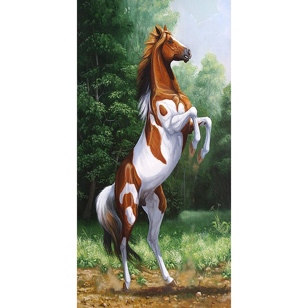 

45*85CM - Round Drill Diamond Painting - Horse, 501 Original