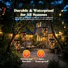 Colorful Sunflower Glow Solar Light LED Outdoor Solar Powered Hanging Garden Lantern IP65 Waterproof Sunflowers Projection Decor Lamp for Terrace/Porch/Lawn/Path