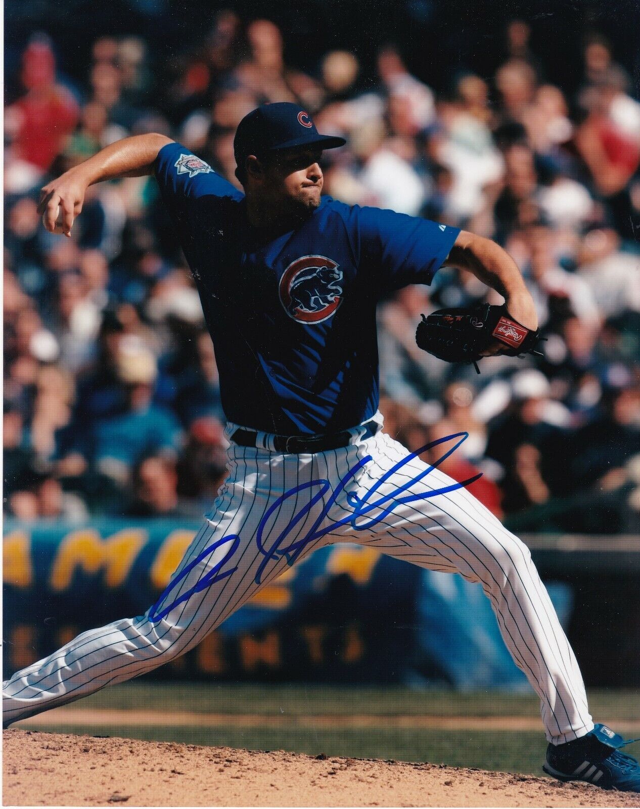 AARON HEILMAN CHICAGO CUBS ACTION SIGNED 8x10