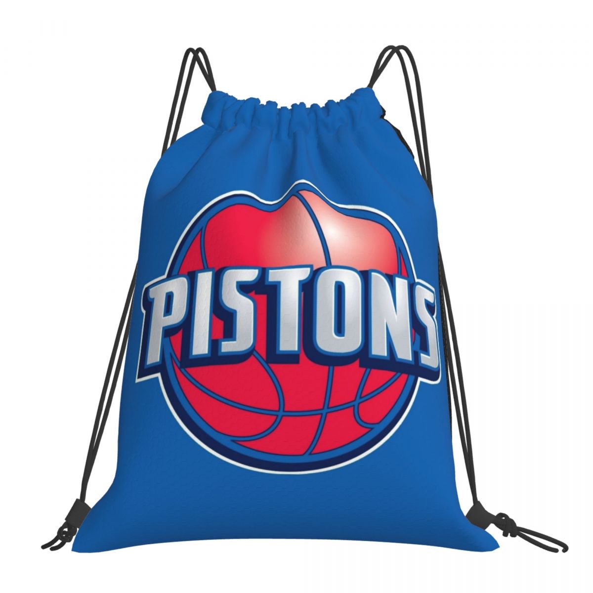 Detroit Pistons Sports Basketball Unisex Drawstring Backpack Bag Travel Sackpack