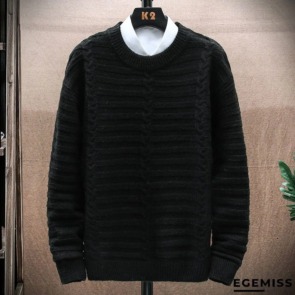 Men's Round Neck Long Sleeve Sweater | EGEMISS