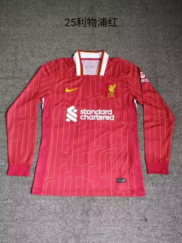 2024/2025 Liverpool Home Long Sleeve Football shirt Thai Quality