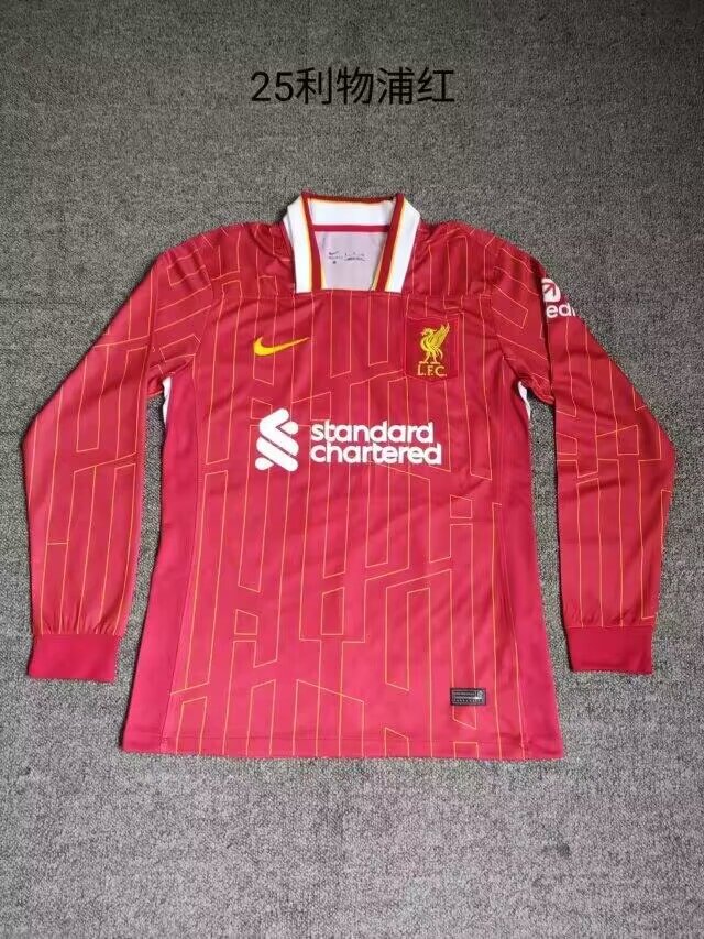 2024/2025 Liverpool Home Long Sleeve Football shirt Thai Quality