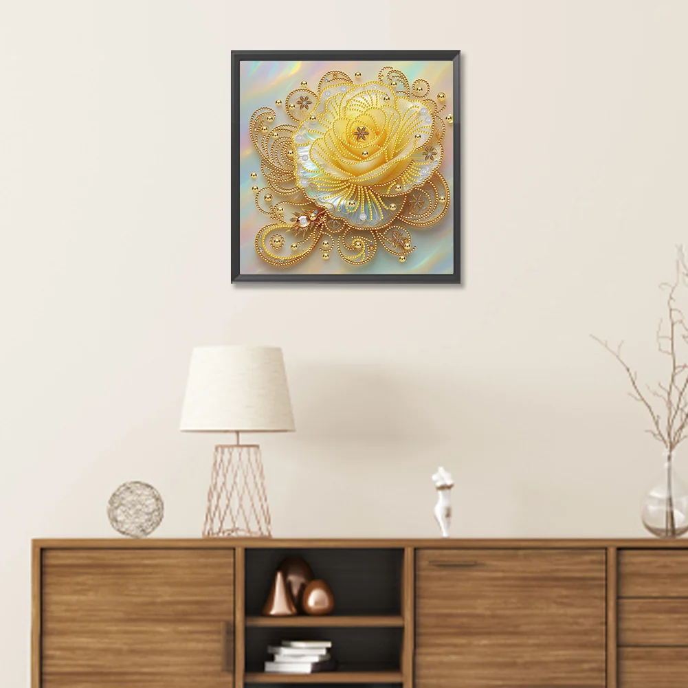 Diamond Painting - Partial Special Shaped Drill - Rose(Canvas|30*30cm)