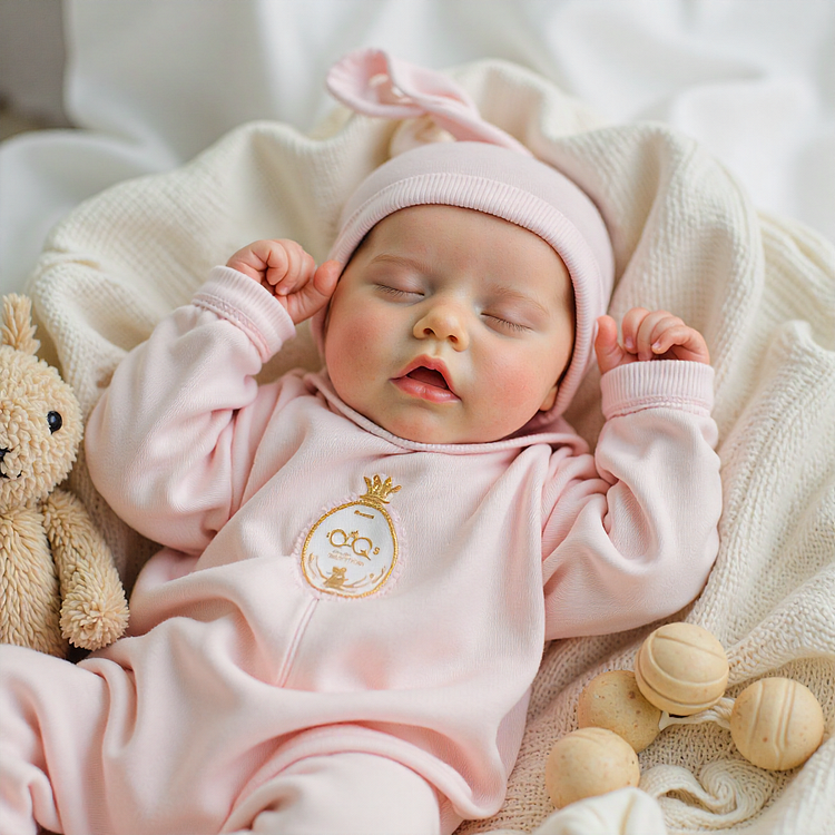  17" Silicone vinyl Reborn Toddler Girl Named Evander Cute Truly Handmade Sleeping Rebornartdoll® RSAW-Rebornartdoll®