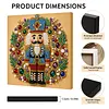 Christmas Soldier Wreath Framed Pearl Painting Kit 25x25cm for Adults