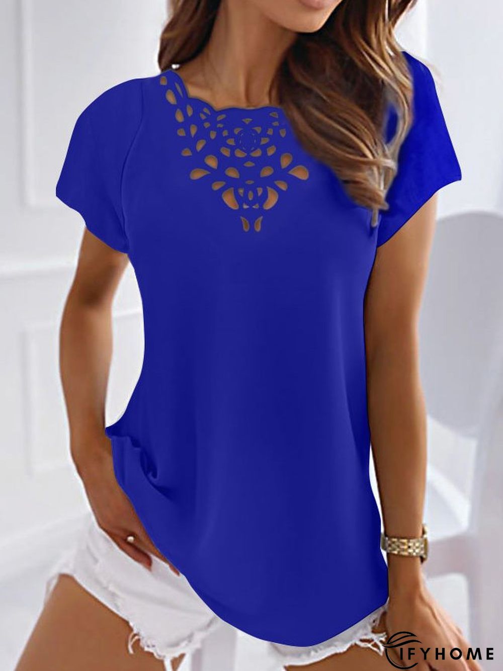 Casual Burnt Design Short Sleeve T-Shirt | IFYHOME