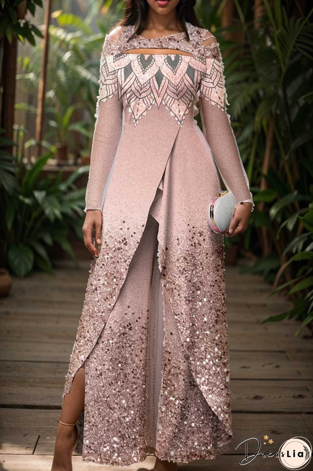 elegant gradient print off shoulder women s jumpsuit