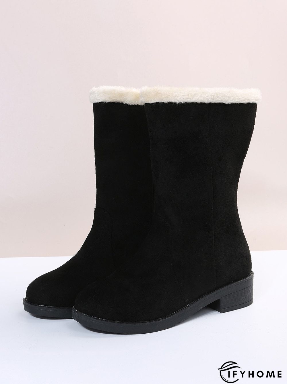 Plus Size Winter Casual Slip On Warm Lined Snow Boots | IFYHOME