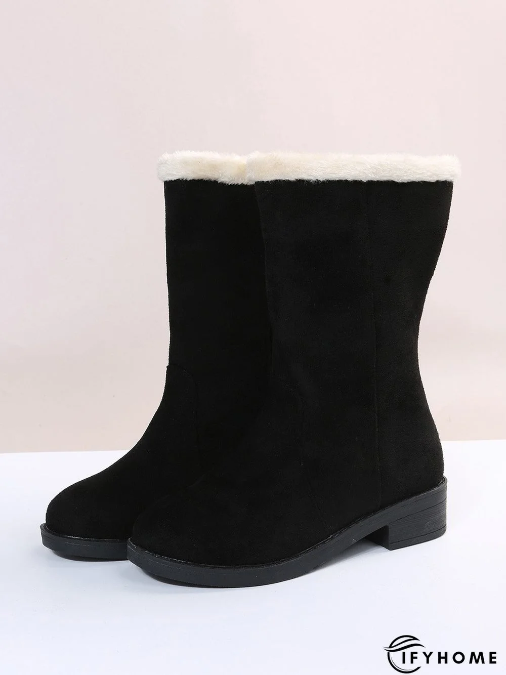Plus Size Winter Casual Slip On Warm Lined Snow Boots | IFYHOME