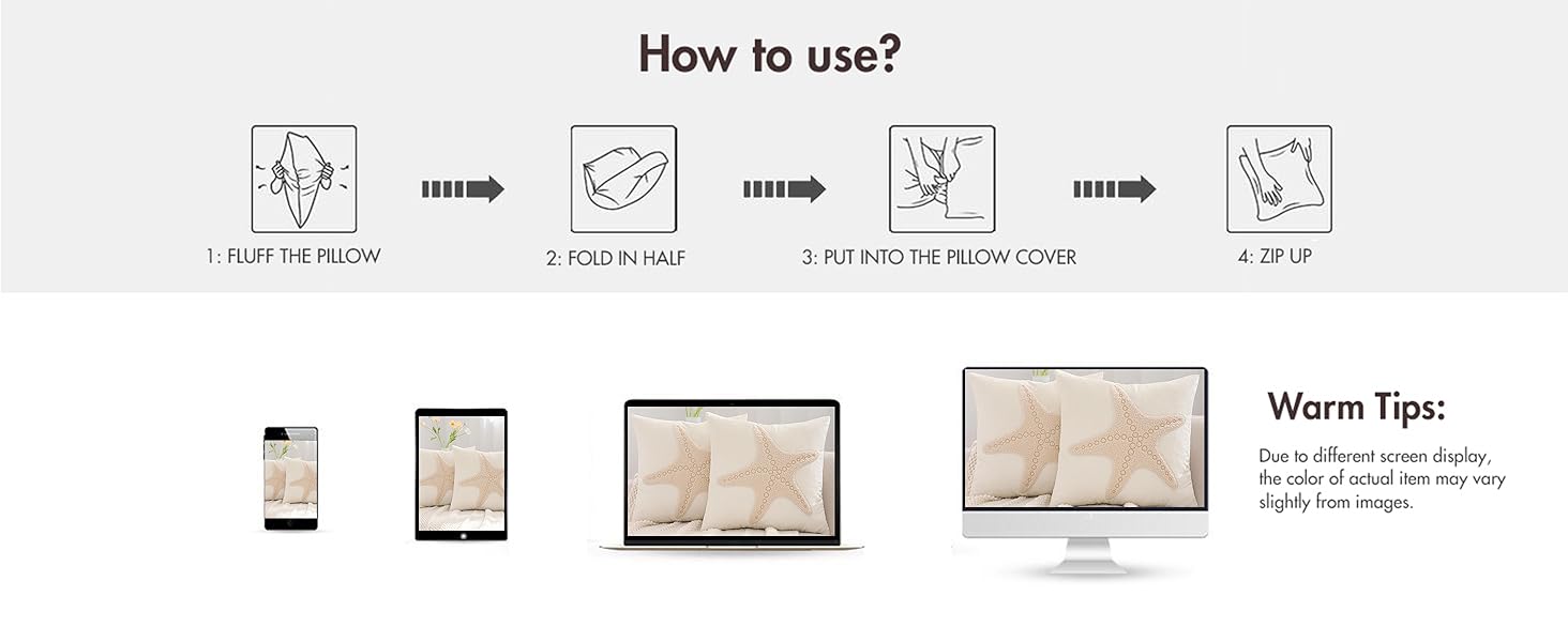 Starfish Velvet Couch Decorative Pillow Cases