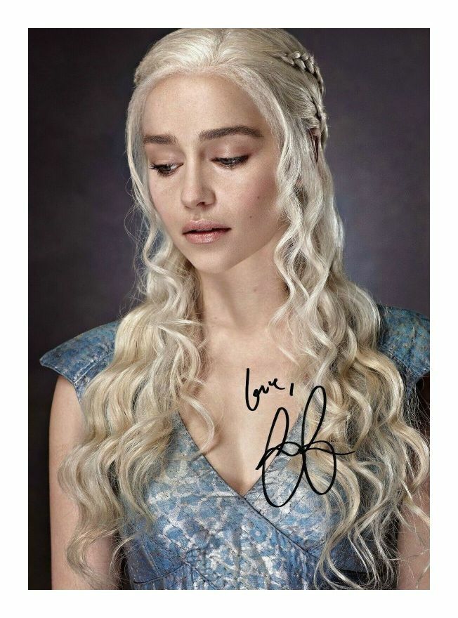 EMELIA CLARKE - GAME OF THRONES AUTOGRAPH SIGNED PP Photo Poster painting POSTER