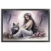 Beauty And The Wolf-11CT Stamped Cross Stitch 60*40cm/23.62*15.75in (Big Size)