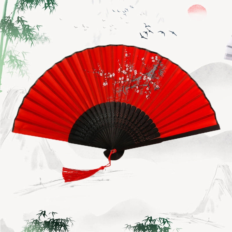 Antique Fan Folding Fan Men’s And Women’s Classical Dancing Fan Ancient Costume Performance Photography Hanfu Props Chinese Style Handmade Folding Fan
