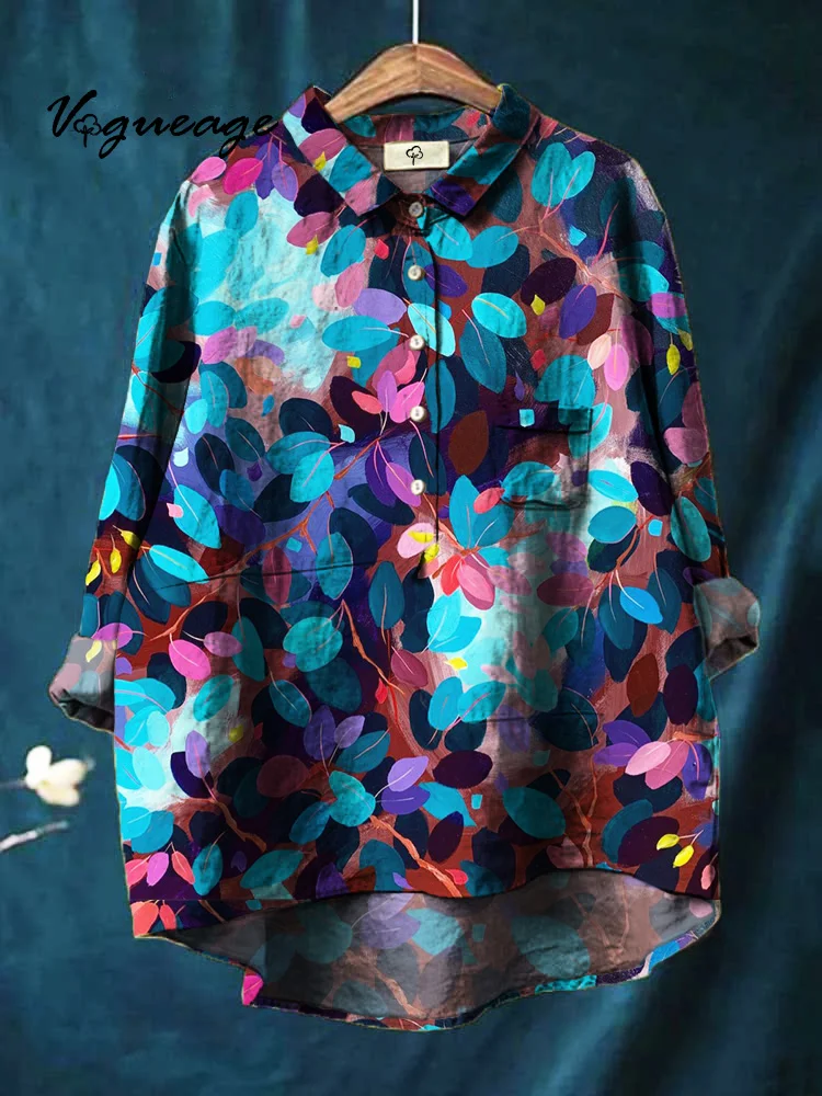 Women's Leaf Print Shirt