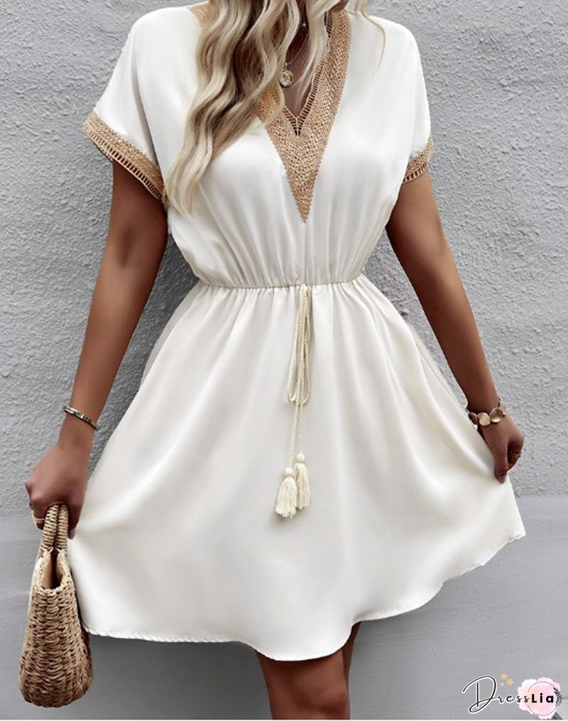 Plus size Casual Half sleeve Dress