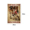 And they lived happily ever after - Vintage Metal Signs - 20*30cm