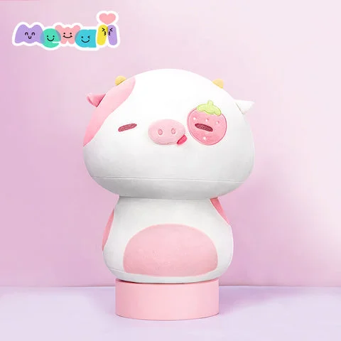Mewaii™ Pink Cow Kawaii Mushroom Stuffed Animal Plush Squishy