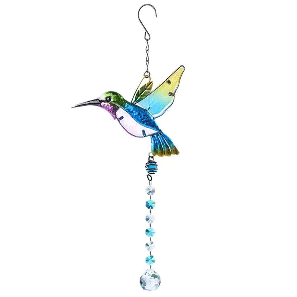 Dragonfly Bird Crystal Suncatcher Pendant Colorful Beads Hanging Drops (B1)