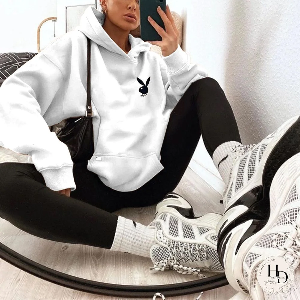 Modern Casual Printed Color Long Sleeve Hoodie