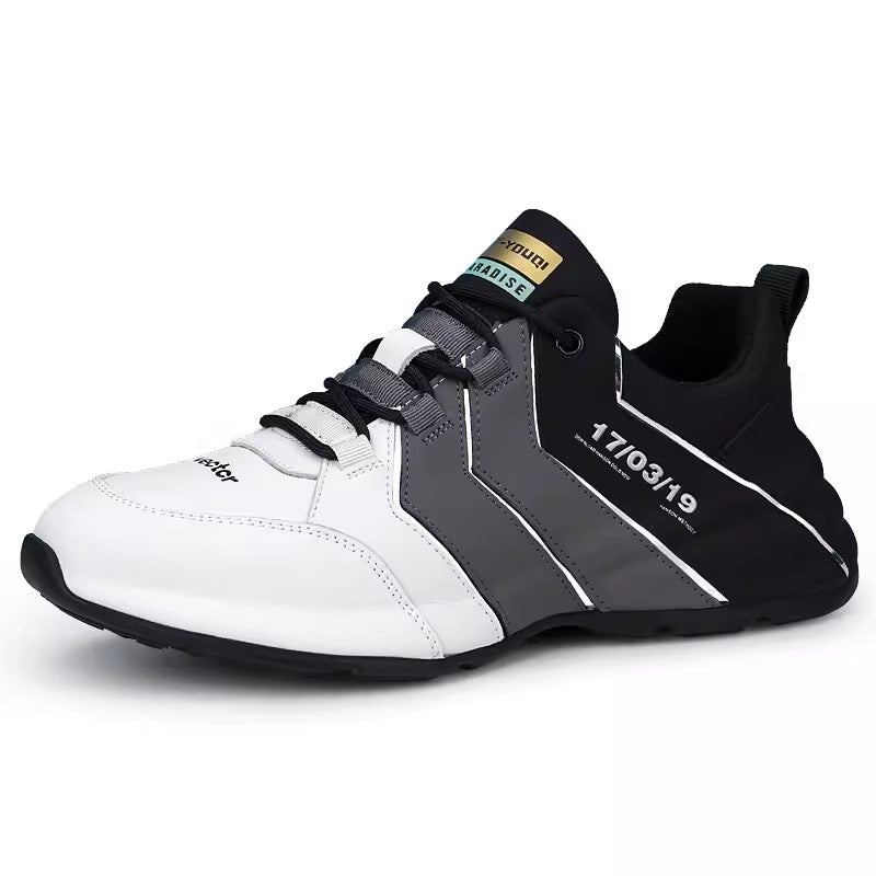 DANRRIO Cowhide Spliced Color Leather Casual Shoes DANRRIO.COM DANRRIO