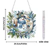 Christmas Snowman DIY 2D Flat Acrylic Double Sided Diamond Painting Hanging Pendant