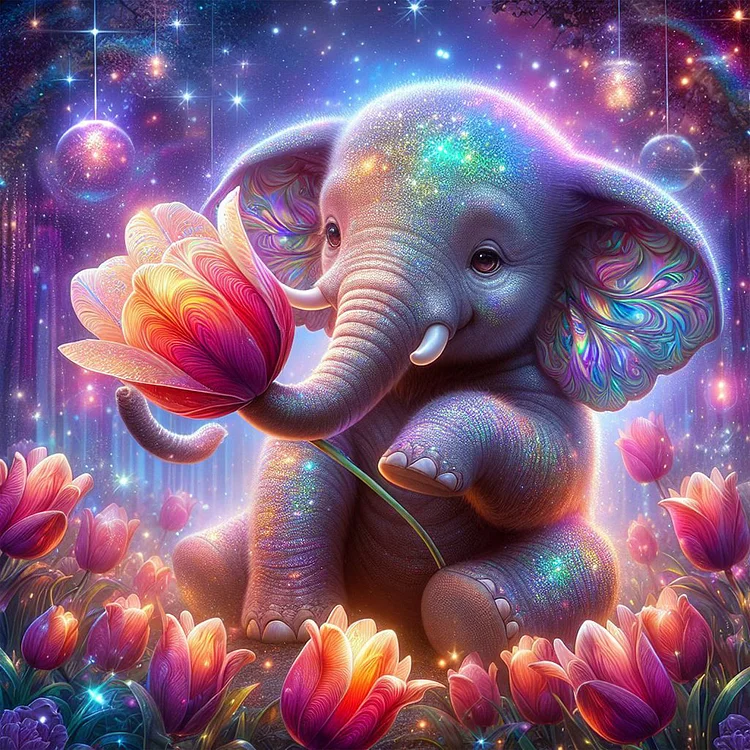 Animals And Flowers 30*30CM (Canvas) Full Round Drill Diamond Painting gbfke