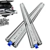[US Local Warehouse] Heavy Duty Drawer Slides 3-Fold Guide Rail with Lock Full Extension Ball Bearing Rails 300 Lbs Drawer Slides for RV Truck Mechanical Cabinet