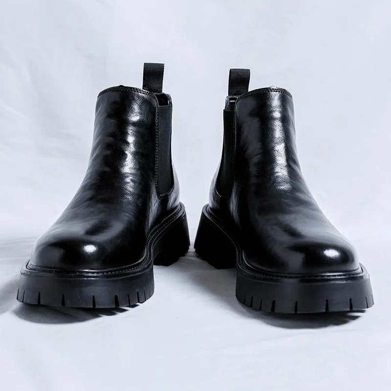 Yyvonne Yyvonne Martens Men Low Top Heighten Boots Men's Snowboots Chelsea British Wind Leather Boots 2116-R