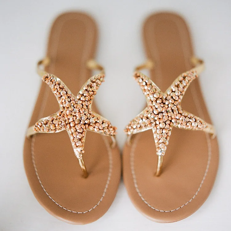 Starfish Slide Sandals in Tan Color - Perfect Summer Footwear Vdcoo