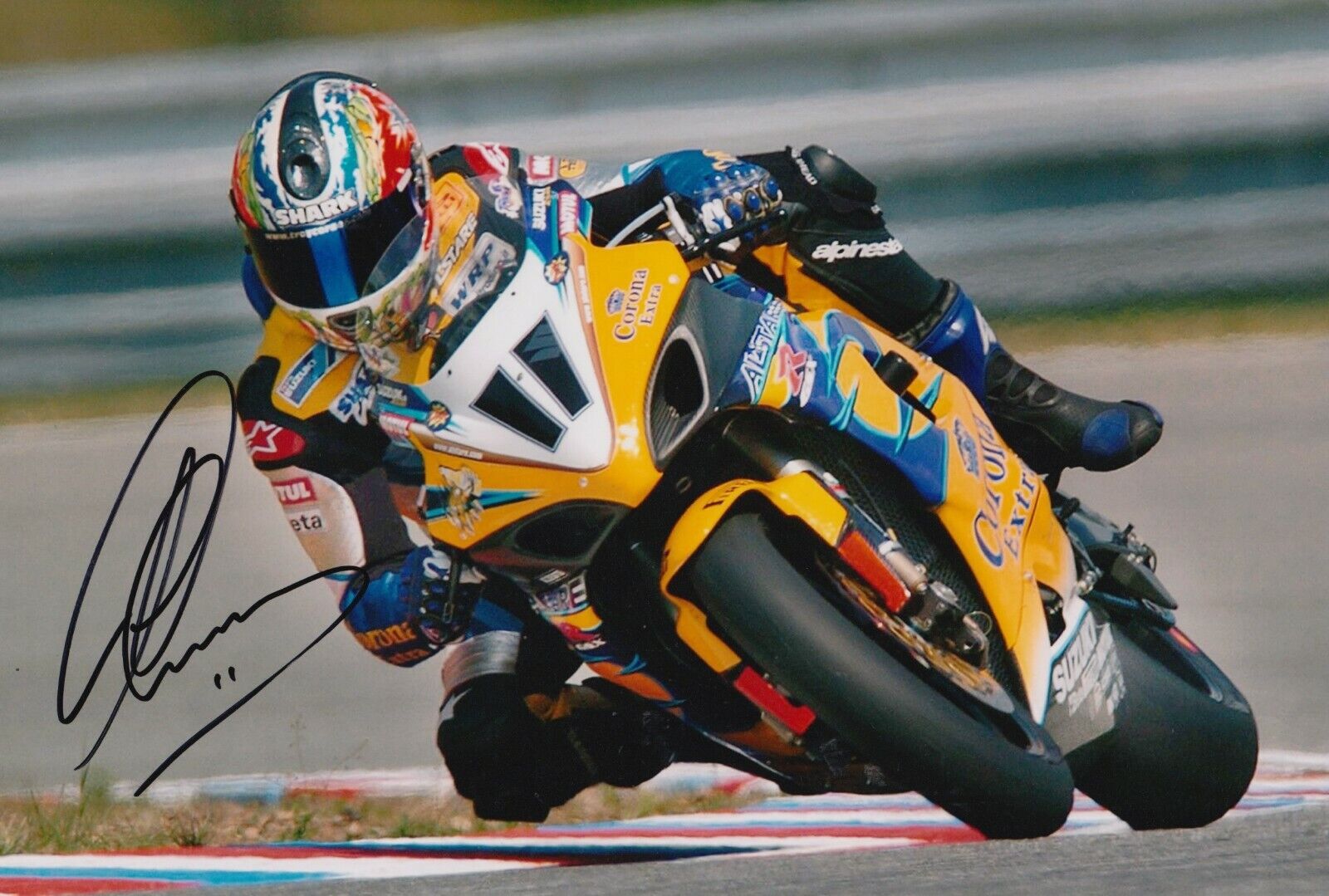 Troy Corser Hand Signed 12x8 Photo Poster painting - Suzuki Autograph 2.