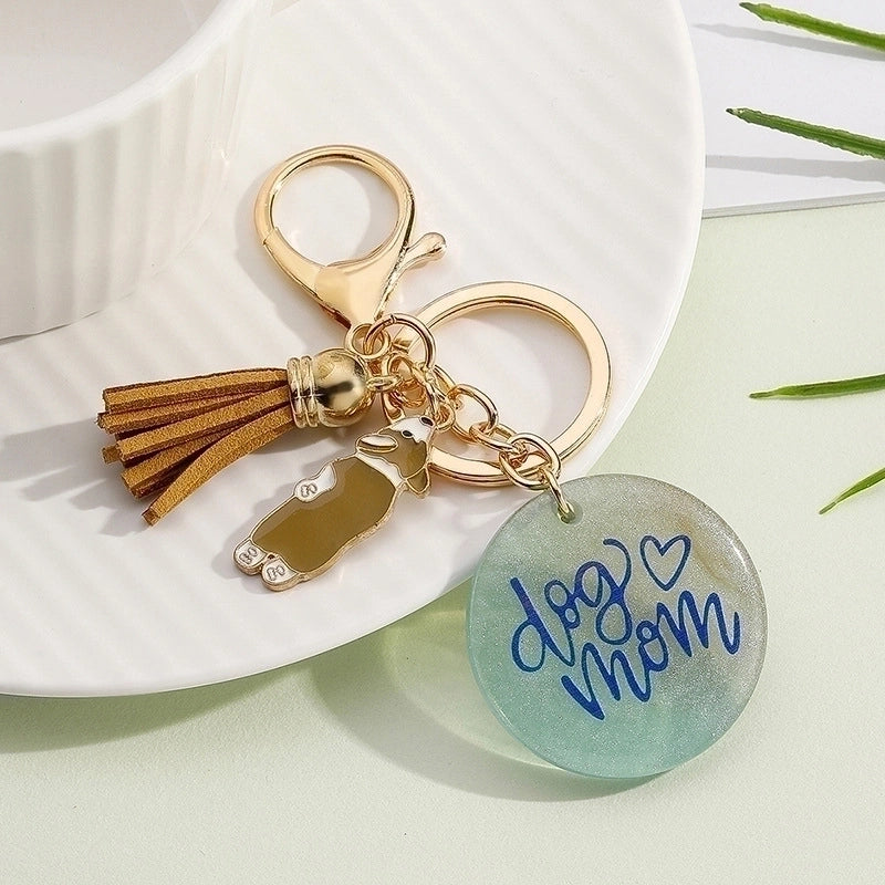 Cute Letter Resin Mother’s Day Unisex Keychain