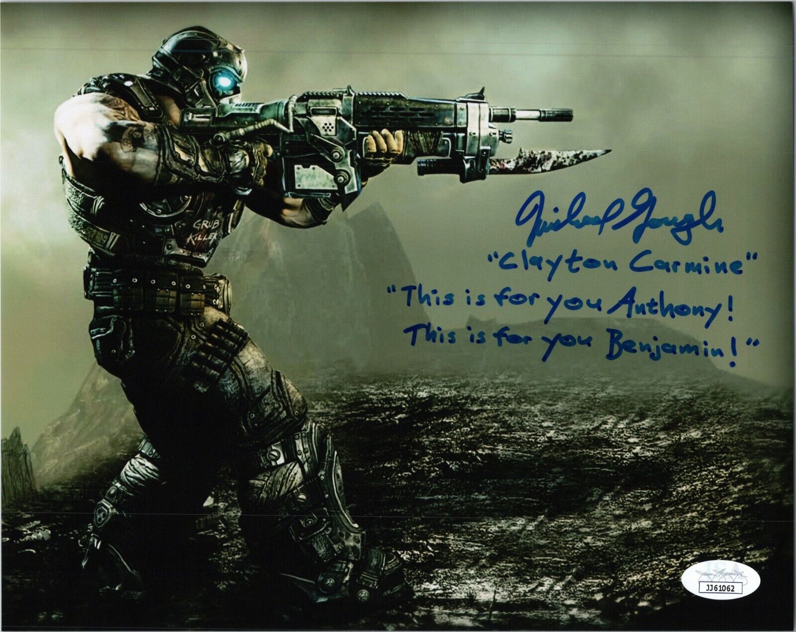 MICHAEL GOUGH Authentic Hand-Signed CARMINE - GEARS OF WAR