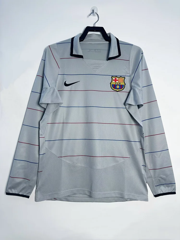 2003-04 Barcelona Away Long Sleeve Retro Jersey