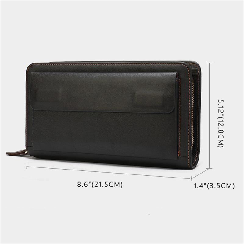 Card Holder Contrast Color Soft Leather Currency Pocket Zipper Closure Wallet