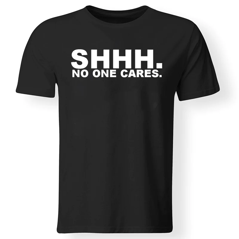 No One Cares Printed Fashionable Men's T-shirt