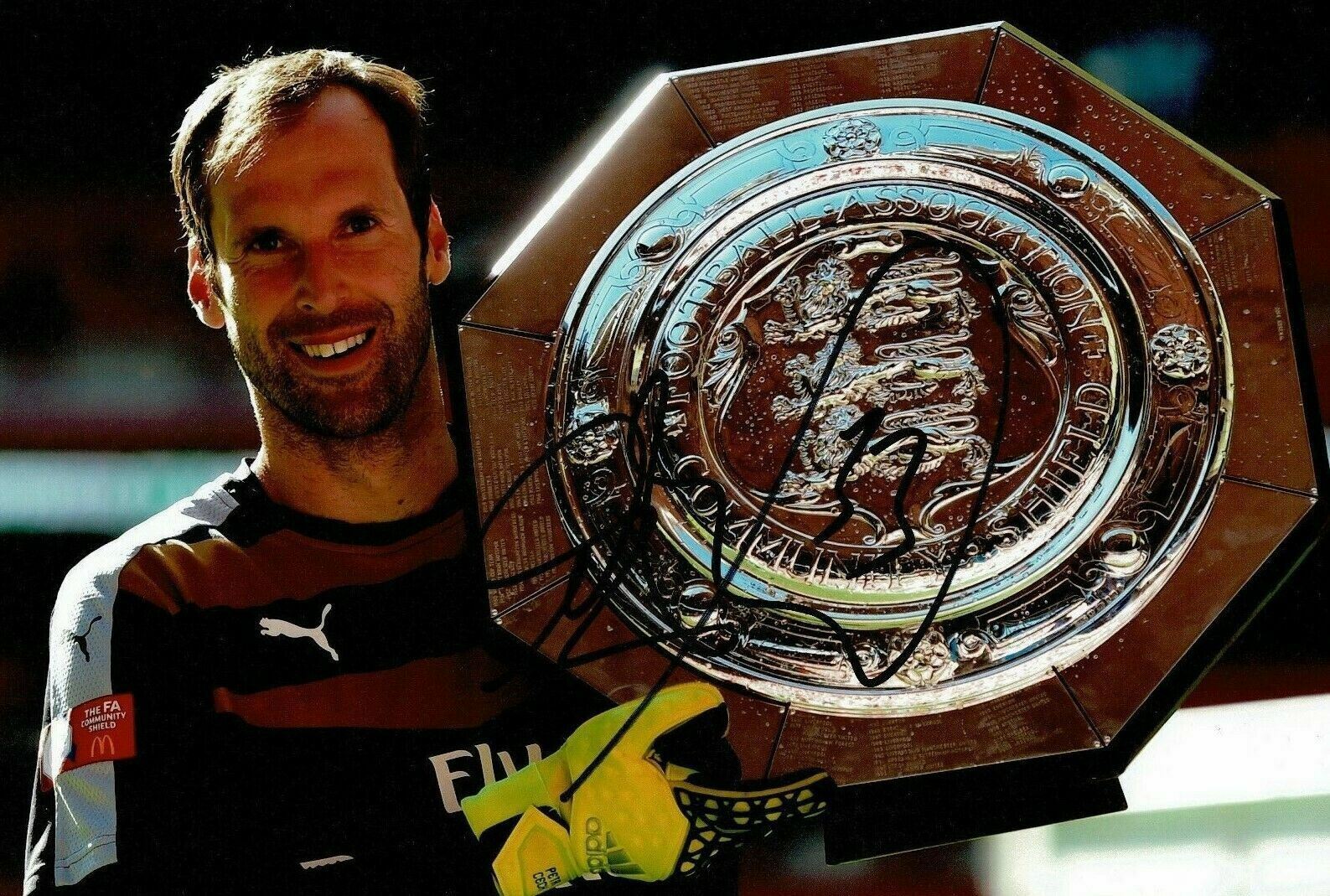 Petr Cech Signed ARSENAL 12X8 Photo Poster painting AFTAL COA (1519)