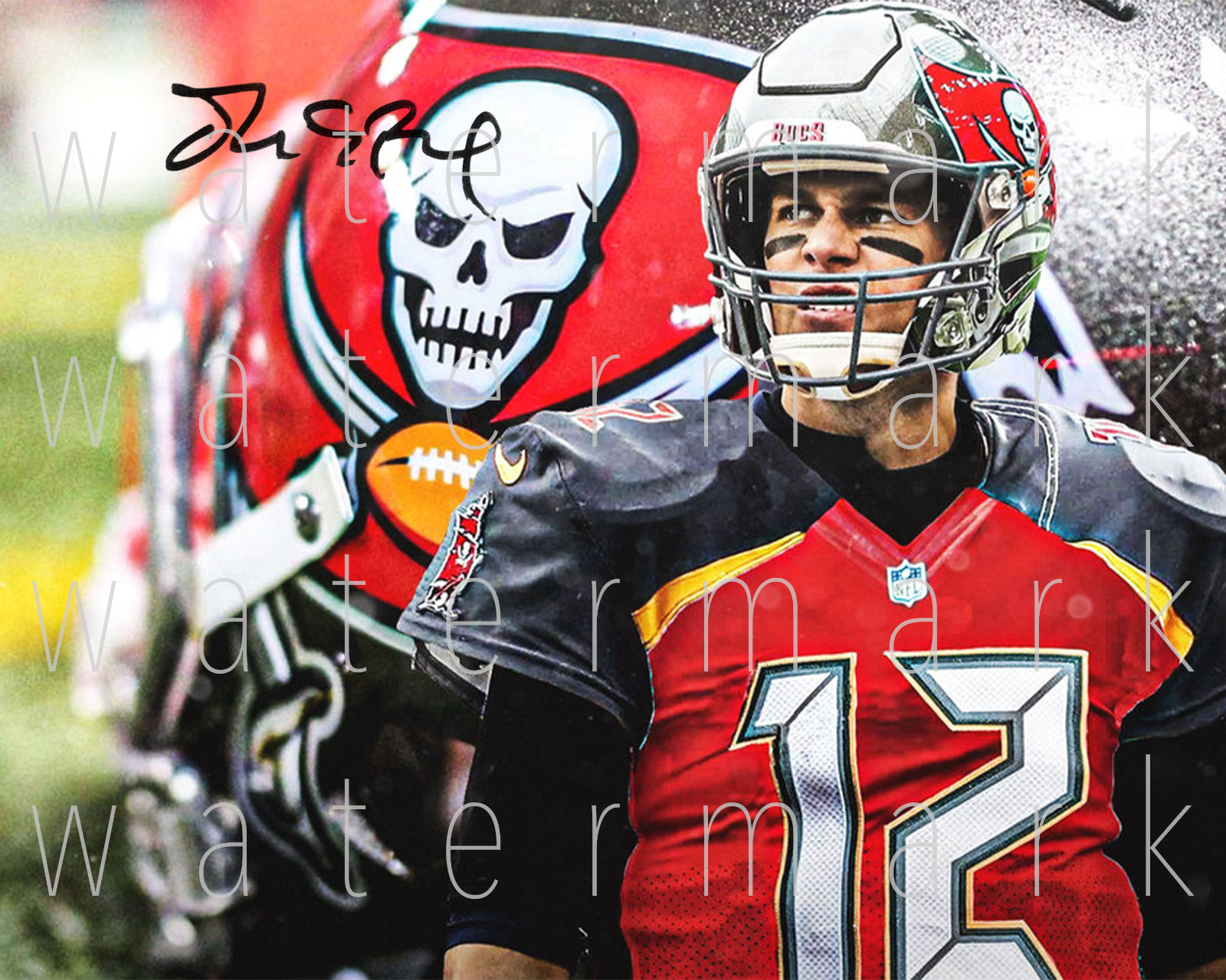 Tom Brady Tampa Bay NFL Football signed 8X10 print Photo Poster painting poster autograph RP