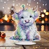 >SALE<2D Flat Print White Yak DIY Desktop Diamond Art Kits Single-Sided Drill Decor