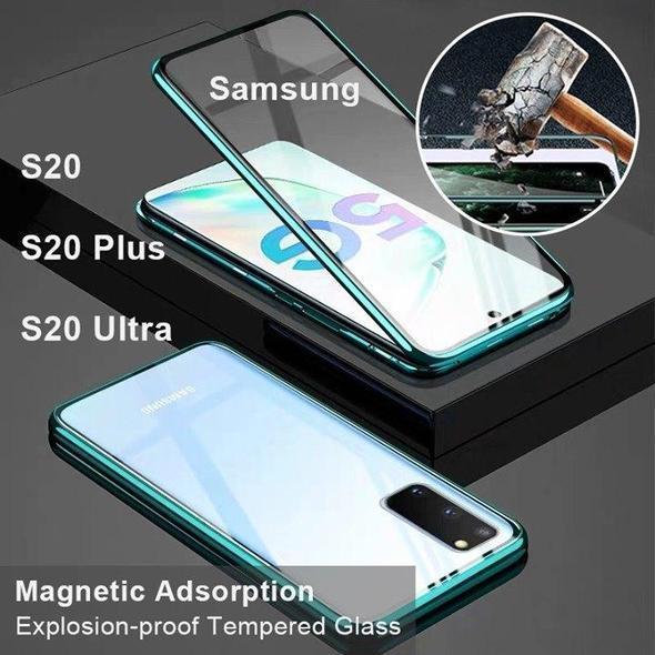Upgraded Two Side Tempered Glass Magnetic Adsorption Phone Case for Samsung S205G S20Plus5G S20Ultra