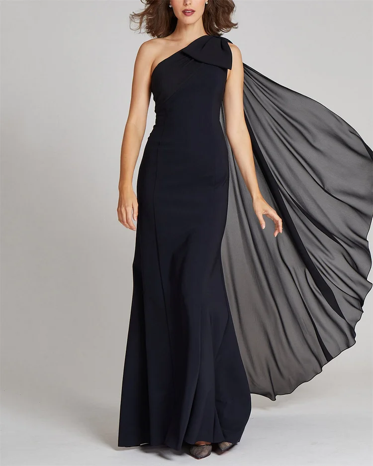 Women's Black Chiffon Sleeveless Dress