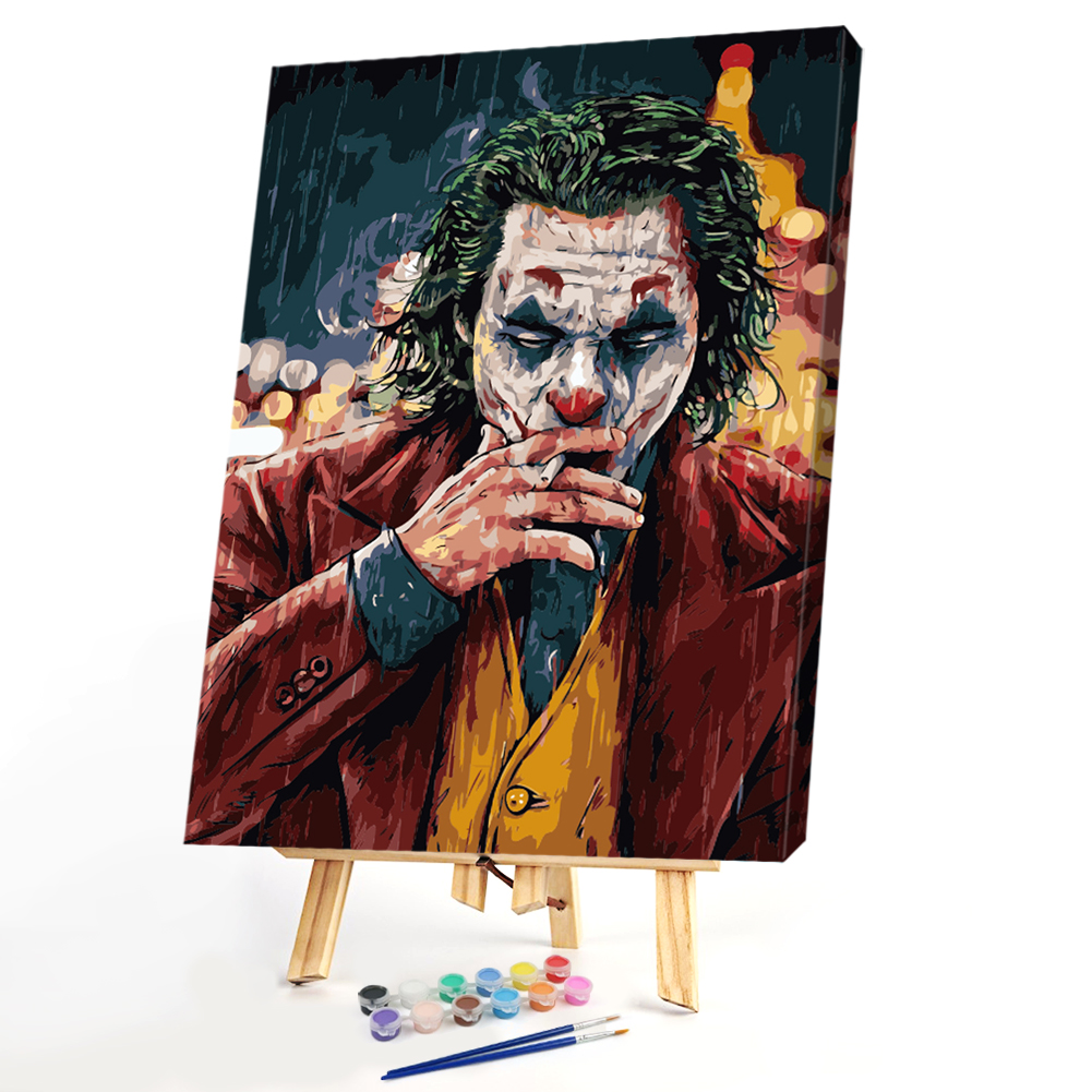 

40*50cm - Painting By Numbers - Smoking Clown, 501 Original