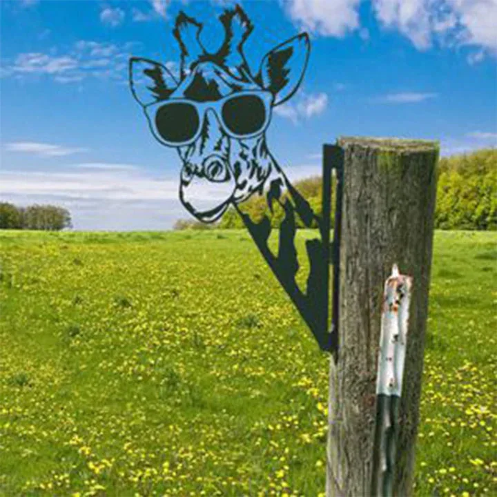 Garden Farm Peep Animals Metal Artwork Decoration