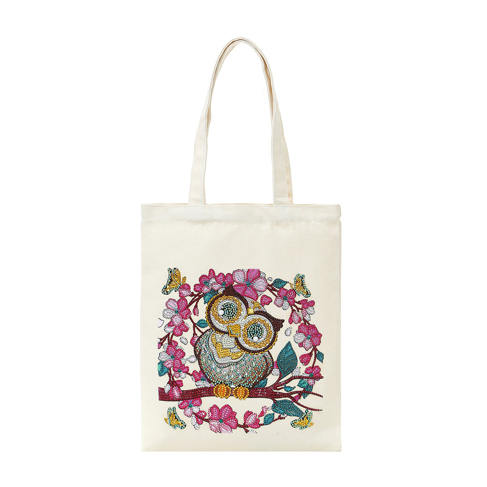 DIY Owl Diamond Painting Shopping Tote Bags Mosaic Kit Art Drawing (BB023) gbfke