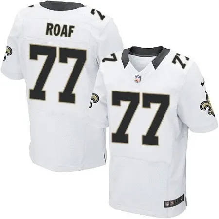Saints #77 Willie Roaf White Men's Stitched NFL Elite Jersey