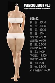 1/6 [春麗(漆黒ver2.0)]VERYCOOL BODY NO.3 素体 VERYCOOL New Product: Body No.3 – Full-Figured 1/6 Silicone Female